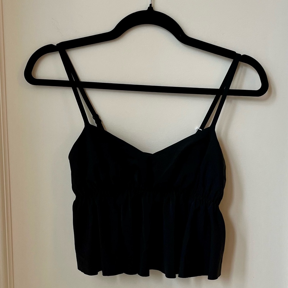 &Other Stories NWT Black Ruffle Bathing Suit Swimsuit Bikini Top Size US 4/EU 36